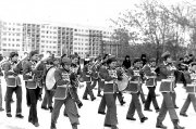 Юные музыканты на параде